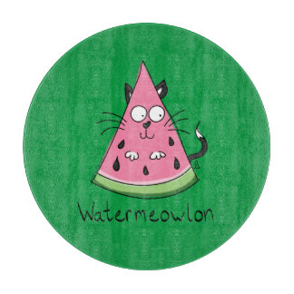 Funny Cat Watermelon Cute Kinder Snijplank