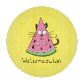 Funny Cat Watermelon Cute Kinder Snijplank (Voorkant)