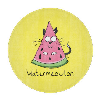 Funny Cat Watermelon Cute Kinder Snijplank