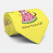 Funny Cat Watermelon Cute Kinder Stropdas (Opgerold)