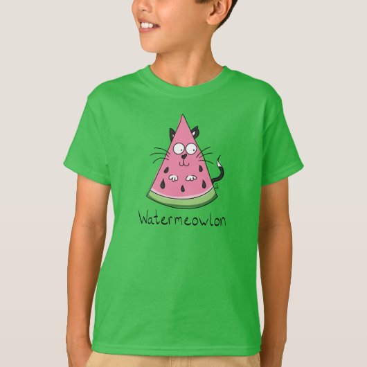 Funny Cat Watermelon Cute Kinder T-shirt (Voorkant)