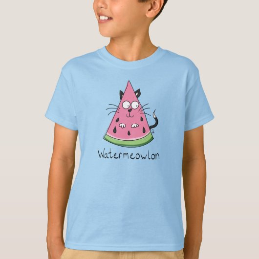 Funny Cat Watermelon Cute Kinder T-shirt (Voorkant)