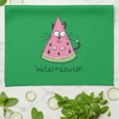 Funny Cat Watermelon Cute Kinder Theedoek (Gevouwen)