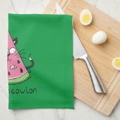 Funny Cat Watermelon Cute Kinder Theedoek (Quarter Fold)