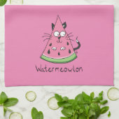 Funny Cat Watermelon Cute Kinder Theedoek (Gevouwen)