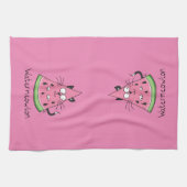 Funny Cat Watermelon Cute Kinder Theedoek (Horizontaal)