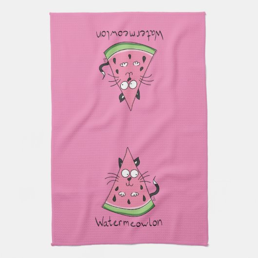 Funny Cat Watermelon Cute Kinder Theedoek (Verticaal)
