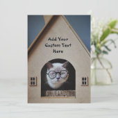 Funny Cat Wearing Glasses aanpassen met Jouw tekst (Staand voorkant)