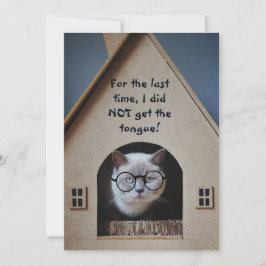 Funny Cat Wearing Glasses Cat got Tongue Quote