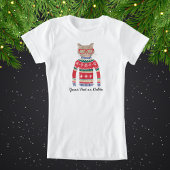 Funny Cat Wearing Glasses, Ugly KerstSweater T-shirt