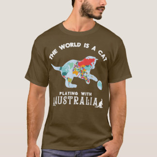 Funny Cat Wearing Sunglazen die Violin spelen T-shirt