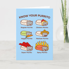 Funny Cat Wenskaart: KEN JE PURRITO Kaart