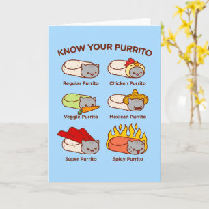 Funny Cat Wenskaart: KEN JE PURRITO Kaart