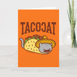 Funny Cat Wenskaart - TACO CAT Kaart