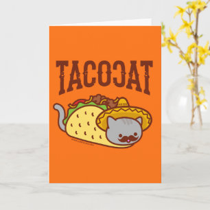 Funny Cat Wenskaart - TACO CAT Kaart