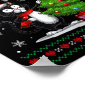 Funny Cat What Black Cat Christmas Tree Ugly Xmas  Poster (Hoek)