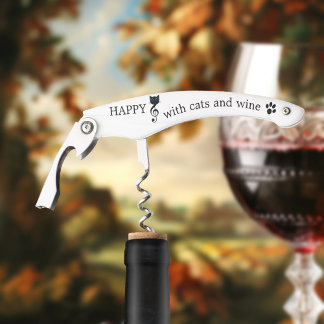 Funny Cat Wine Kurkentrekker Bottle Open