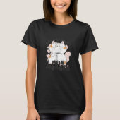 Funny Cat with Coffee Mug Good Morning T-shirt (Voorkant)