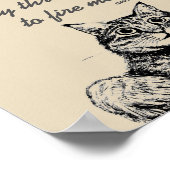 Funny Cat With Work Themed Quote Poster (Hoek)