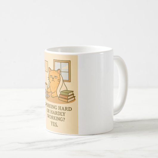 Funny Cat Work Mug Koffiemok (Voorkant rechts)