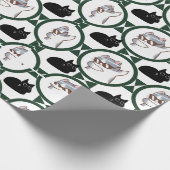 Funny Cat Wrapping Paper Cadeaupapier (Hoek)