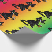 Funny Cat Wrapping Paper Cadeaupapier (Hoek)