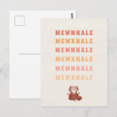 Funny Cat Yoga Meditation Inhale Exhale Jokes Heal Briefkaart (Voorkant / Achterkant)