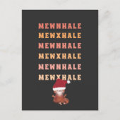 Funny Cat Yoga Meditation Inhale Exhale Kerstmis Feestdagenkaart (Voorkant)