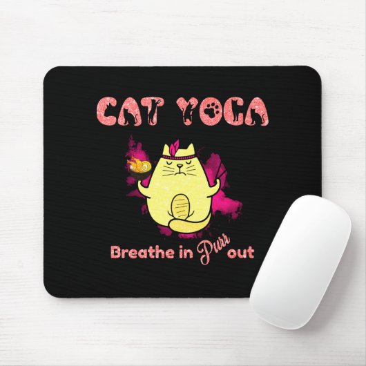 Funny Cat Yoga Muismat (Met muis)