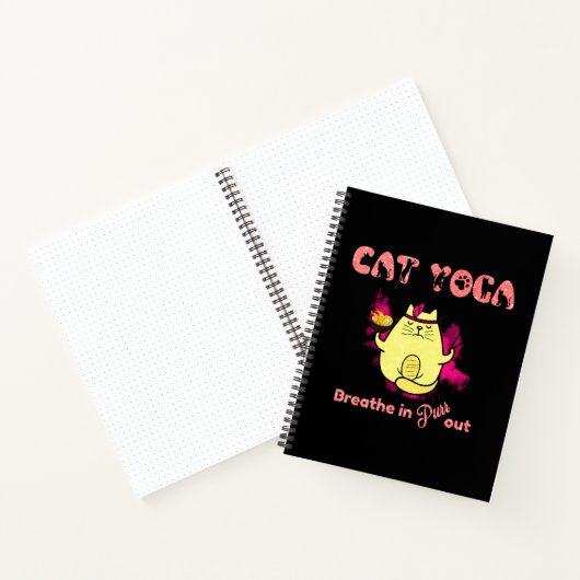 Funny Cat Yoga Notitieboek (Binnen)