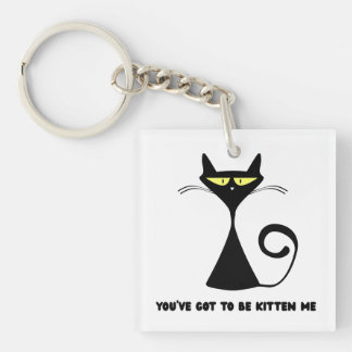 Funny cat "You’ve got to be kitten me" Sleutelhanger