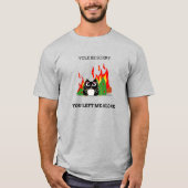 Funny Cat Yule Be Sorry Christmas T-shirt (Voorkant)
