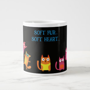 Funny Cat, Zachte vacht zacht hart Giant Coffee Mo Grote Koffiekop