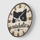 Funny Cataholic Cat Grote Klok (Hoek)