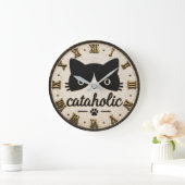 Funny Cataholic Cat Grote Klok (Huis)