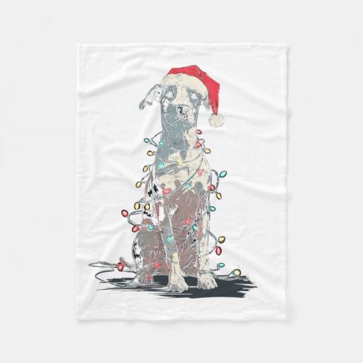 Funny Catahoula Leopard Dog Christmas Graphics Lig Fleece Deken (Voorkant)