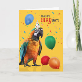 Funny Catalina or Rainbow Macaw Parrot Birthday Kaart