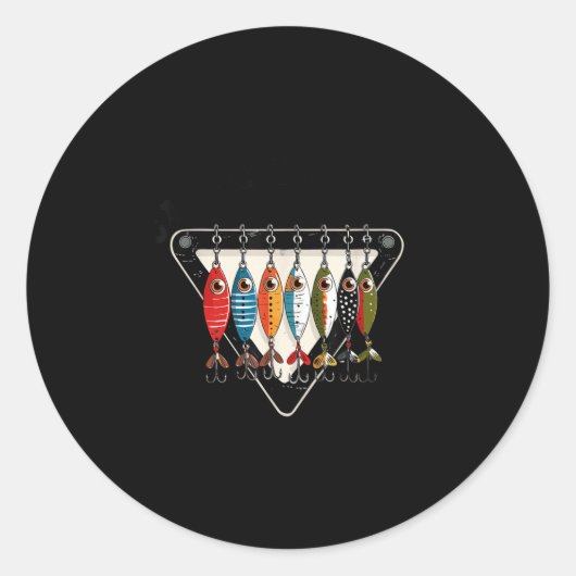 Funny Catch Ya Later Fishing Lure Angler Fisherman Ronde Sticker (Voorkant)