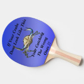 Funny Catching Crabs Design Tafeltennisbatje (Zijkant)