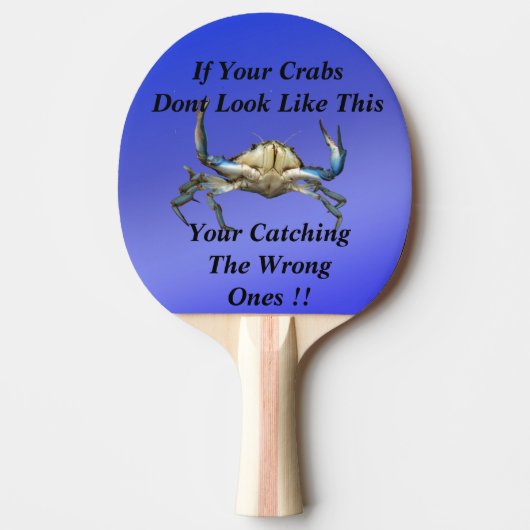 Funny Catching Crabs Design Tafeltennisbatje (Voorkant)
