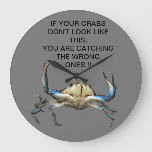Funny Catching Crabs Grote Klok (Voorkant)
