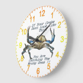 Funny Catching Crabs, Wall Clock Grote Klok (Hoek)