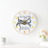 Funny Catching Crabs, Wall Clock Grote Klok (Huis)