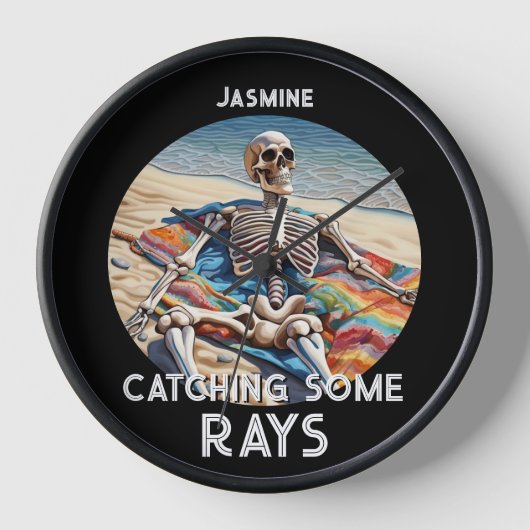 Funny Catching some Rays Skeleton T-Shirt (Voorkant)