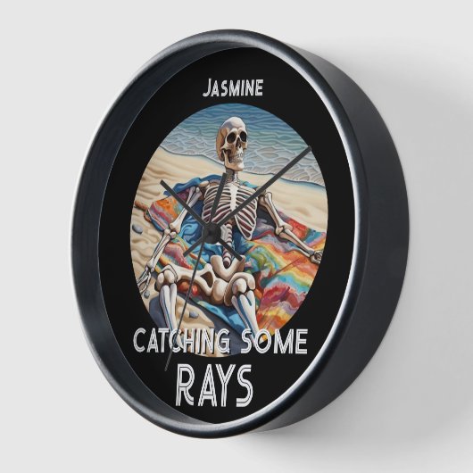 Funny Catching some Rays Skeleton T-Shirt (Hoek)