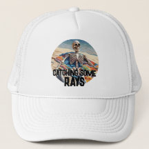 Funny Catching some Rays Skeleton T-Shirt