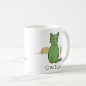 Funny "Catcus" Cactus Drawing Koffiemok (Voorkant rechts)