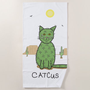 Funny "Catcus" Cactus Drawing Strandlaken