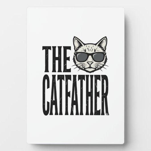 Funny Catfather Vintage Cat Quote Graphic Shirt_1 Fotoplaat (voorkant)