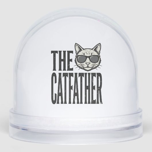 Funny Catfather Vintage Cat Quote Graphic Shirt_1 Sneeuwbol (Voorkant)
